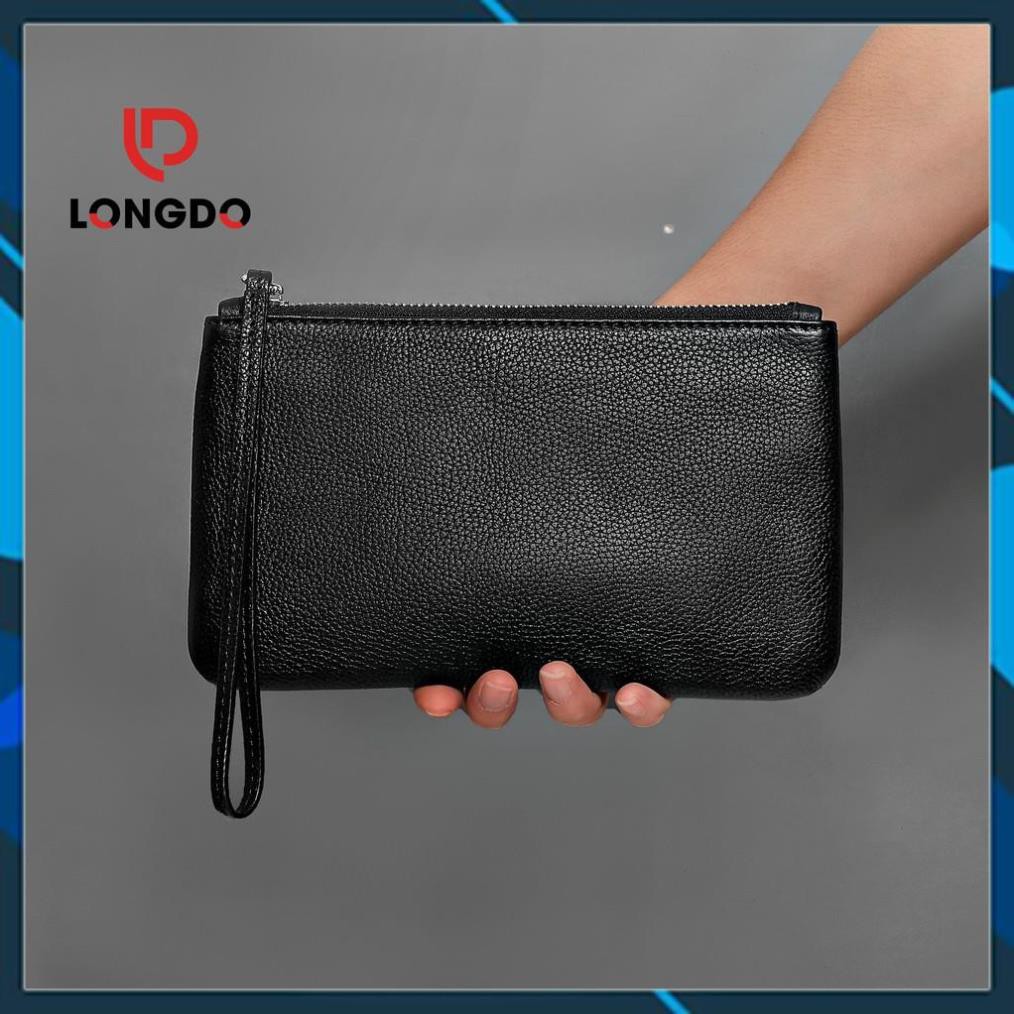 Ví Nữ Cầm Tay Loại To - Cam Kết Da Bò Thật 100% - Hàng Cao Cấp Thương Hiệu Longdo Leather