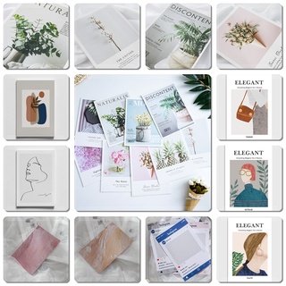 (GIẤY DÀY-IN ĐẸP) Link1-POSTCARD Bìa chụp ảnh decor nhiều mẫu hoa lá, trừu tượng, instagram(15*20cm)