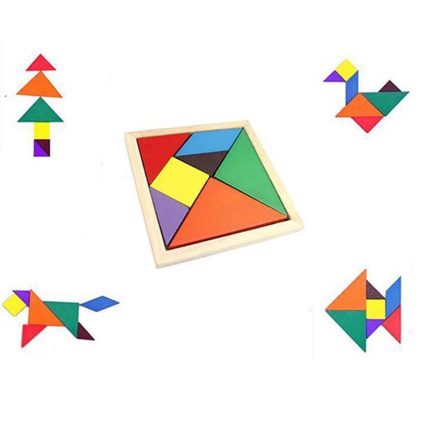 Đồ Chơi Ghép Trí Uẩn Tangram - Đồ Chơi Giáo Dục Học Màu Sắc, Phân Biệt To Nhỏ, Hình khối