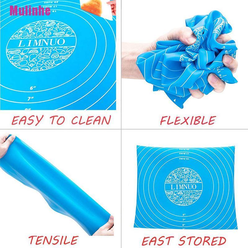 Thảm Nhào Bột Làm Bánh Bằng Silicon Chống Dính Kích Thước 26 * 29cm