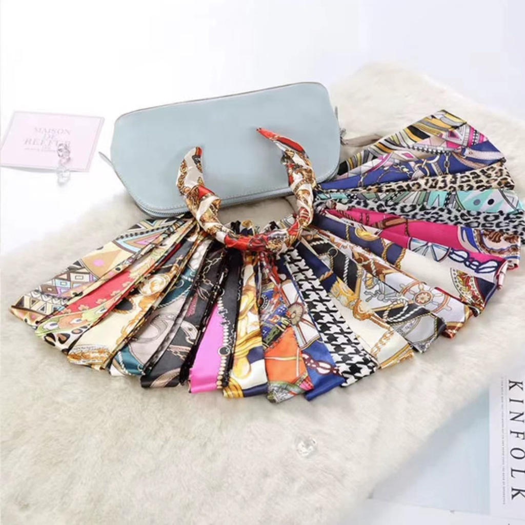Khăn ChoàNg 95 * 5cm BằNg VảI LụA Treo Trang Trí TúI XáCh / TúI XáCh ThờI Trang Cho Nữ