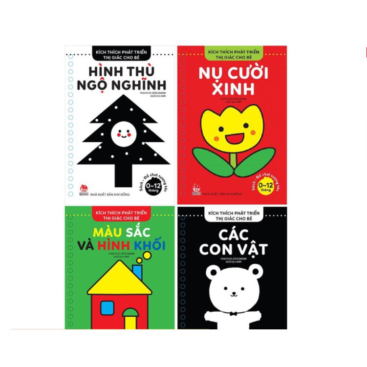 Sách Kích Thích Phát Triển Thị Giác Cho Bé Từ 0-12 Tháng: Hình Thù Ngộ Nghĩnh