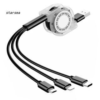Cáp Sạc Nhanh 3 Trong 1 2a Cổng Micro Usb Type C Cho Android Iphone