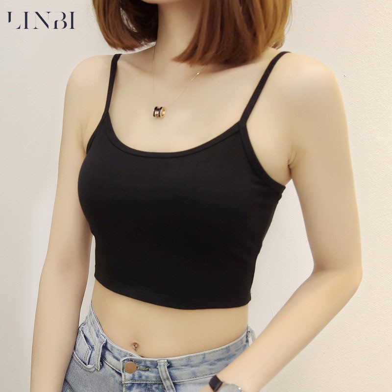 Áo hai dây sợi bún mảnh vải cotton LIIN CLOTHING ôm body thoáng mát SP006