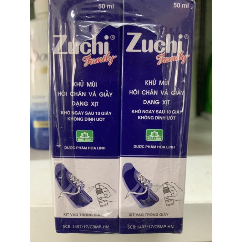 Xịt khử mùi hôi chân Zuchi 50ml