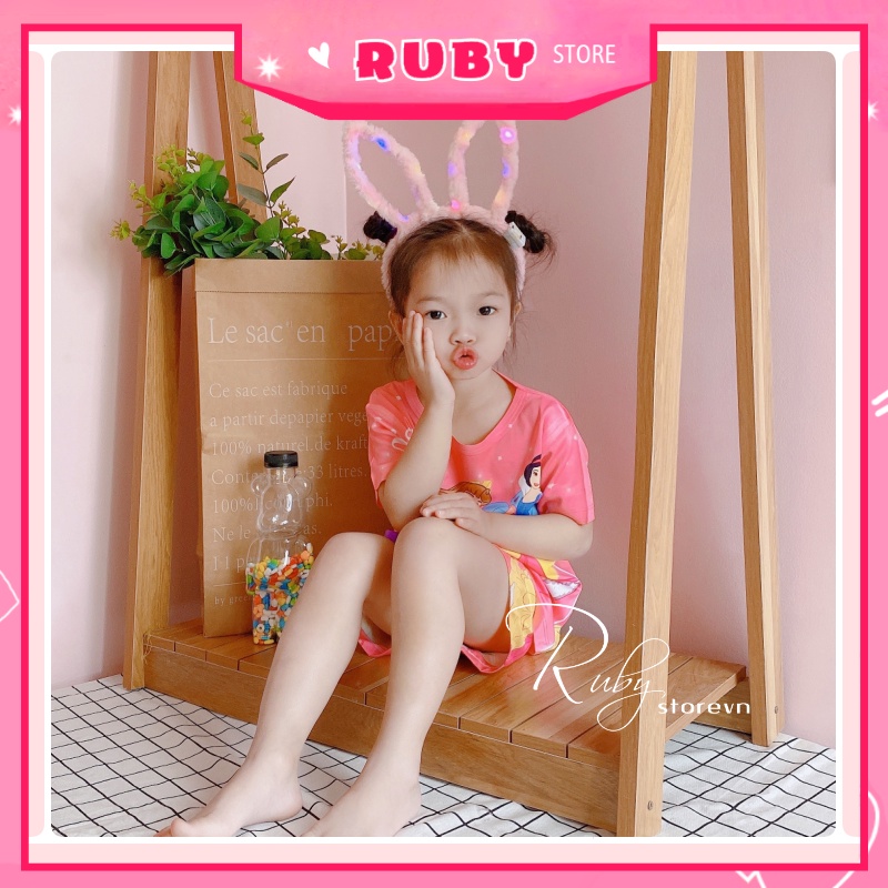 Đồ bộ mẹ và bé Công Chúa Bạch Tuyết (12KG - 46KG) chất thun mịn mát co giãn thoải mái ❤️ Set bộ bé gái ❤️ DBRBD