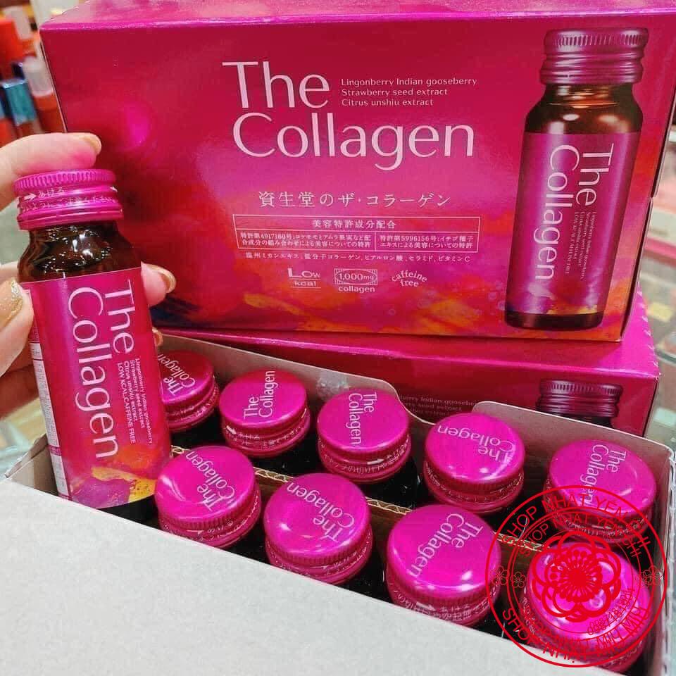Nước uống The Collagen ExR shiseido nhật bản. hỗ trợ đẹp da. hộp 10 chai 50ml