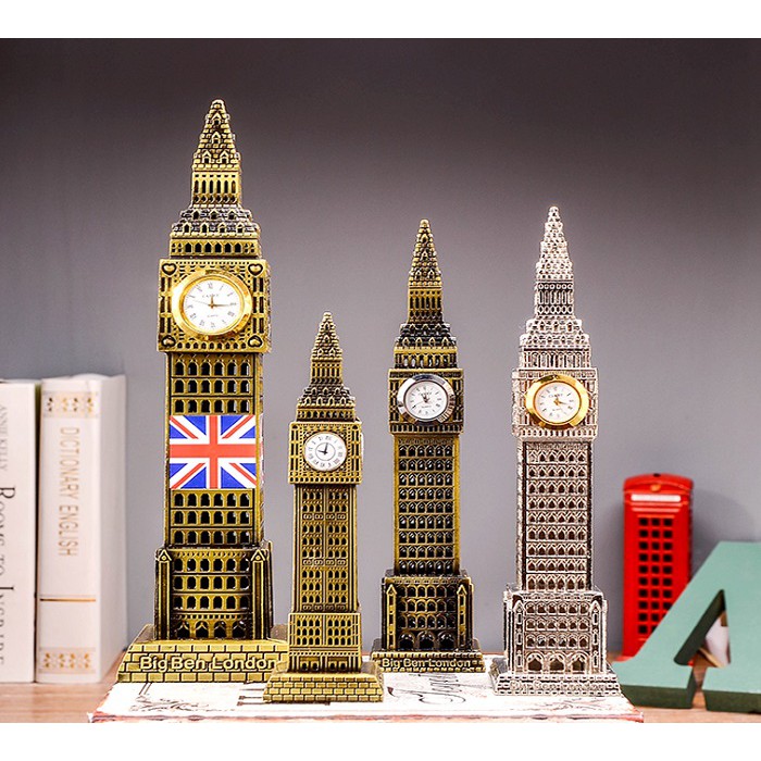 [CAO 30CM] Tháp Big Ben có đồng hồ chất liệu hợp kim cao 30cm