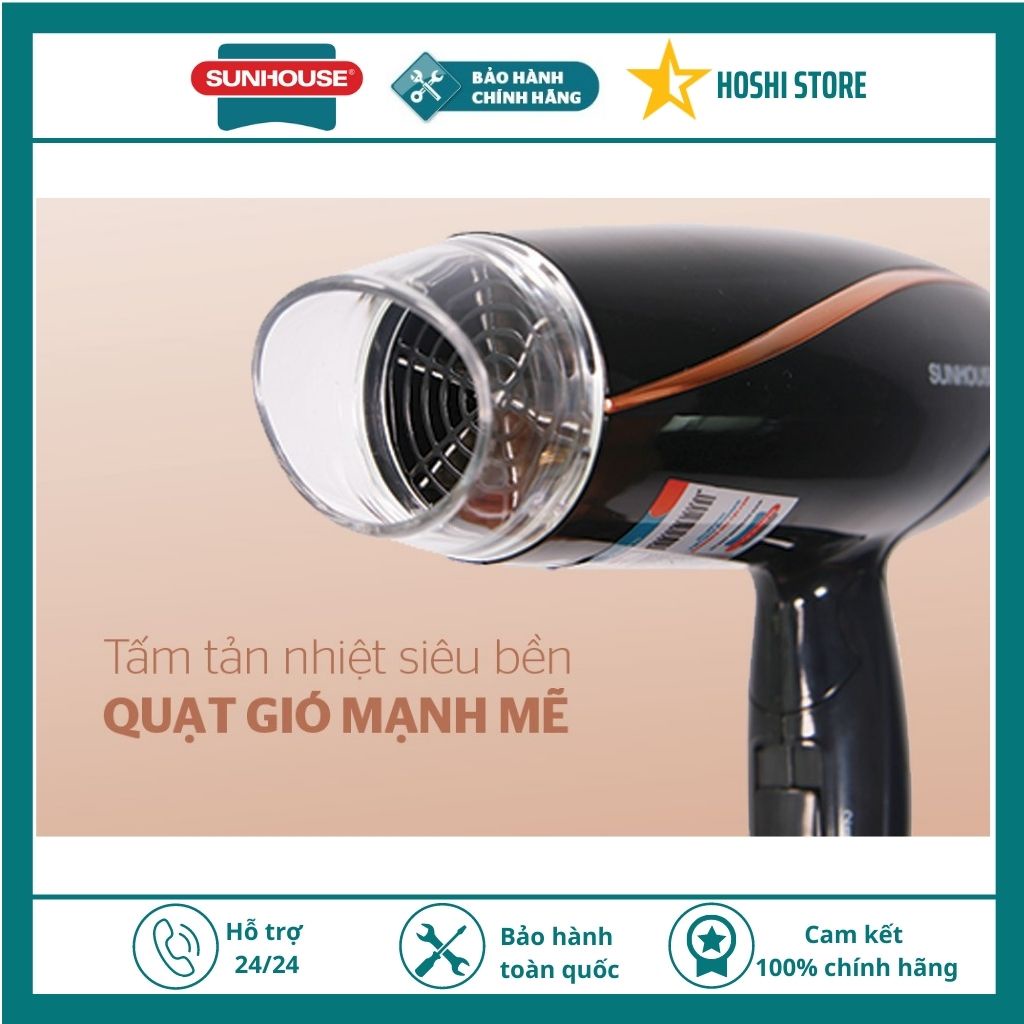 Máy sấy tóc chính hãng SUNHOUSE SHD2306 siêu đẹp, bảo hành toàn quốc 12 tháng