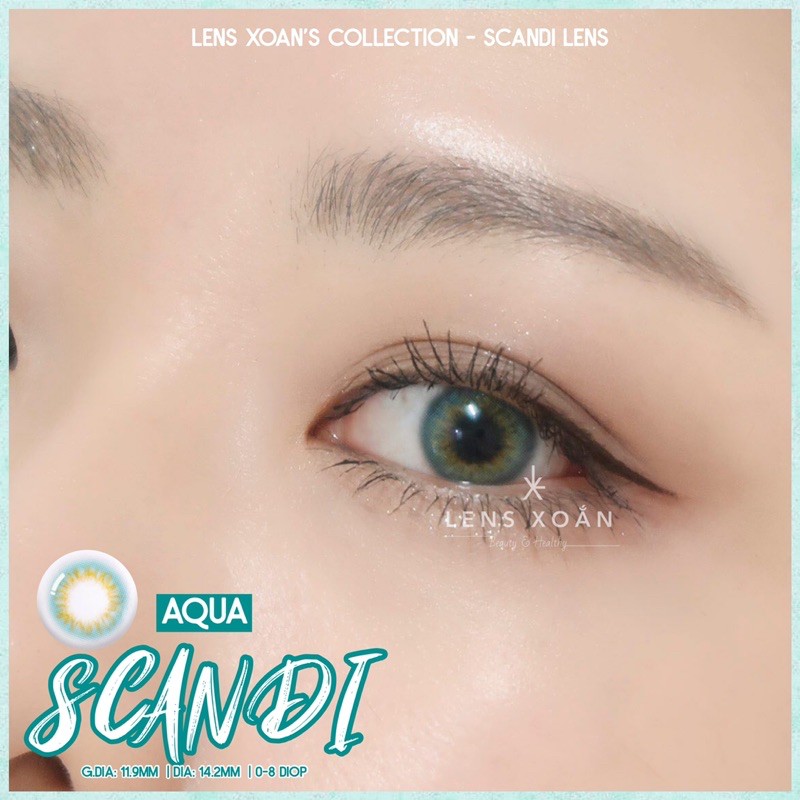 KÍNH ÁP TRÒNG SCANDI AQUA- OLENS: LENS XANH DƯƠNG SÁNG TÂY | LENS XOẮN