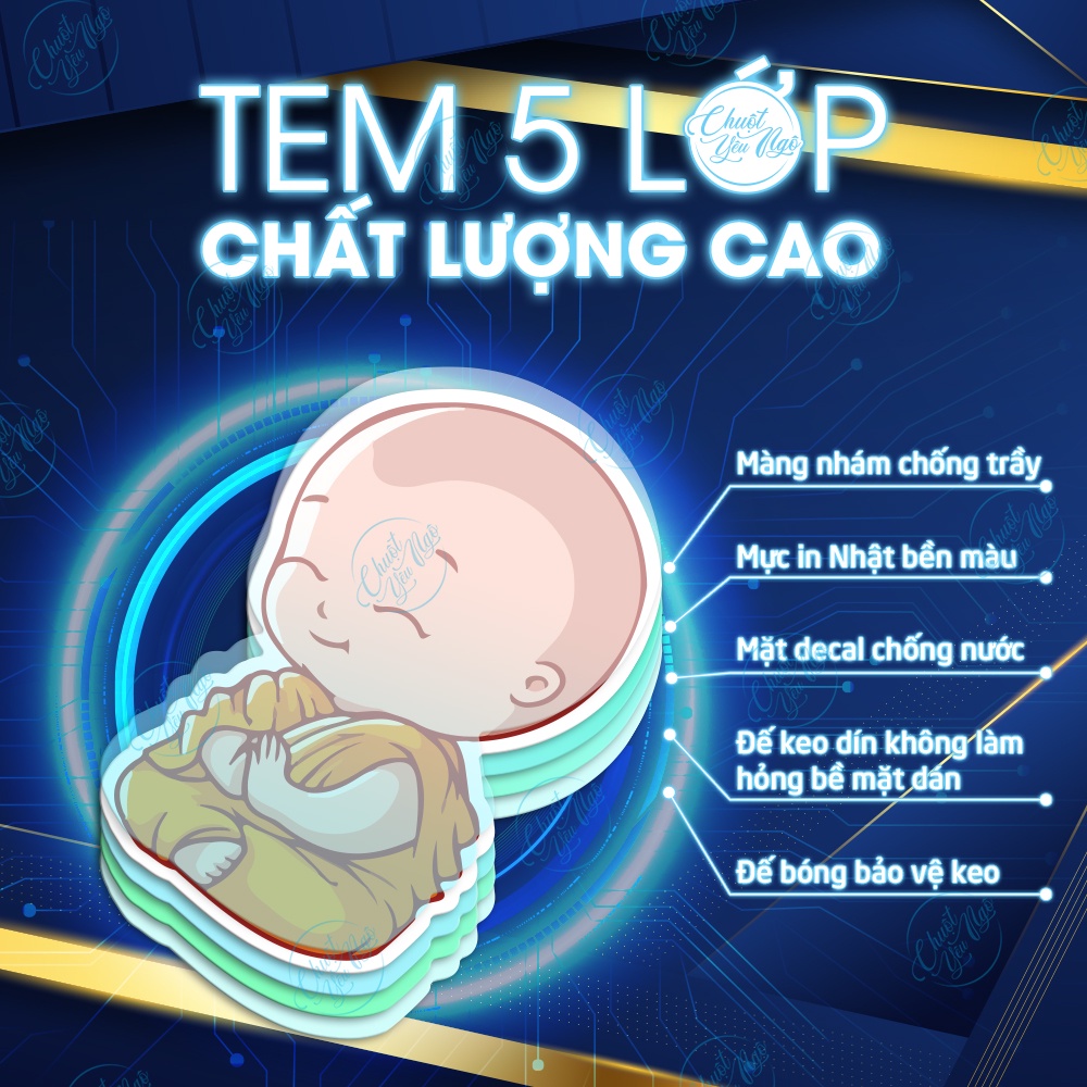 Bộ sticker 15 CHÚ TIỂU dễ thương hình dán trang trí điện thoại laptop nón bảo hiểm chất liệu chống thấm nước