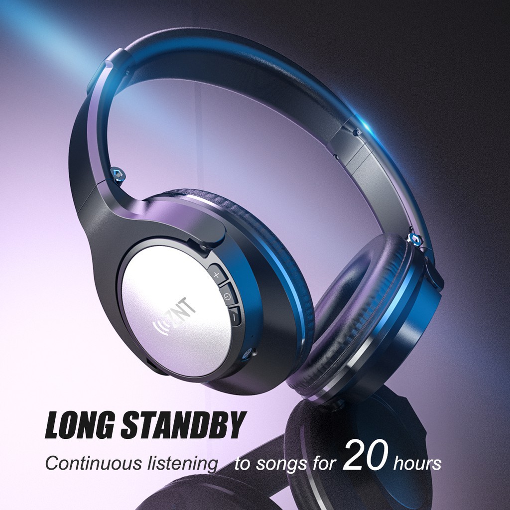 ZNT Tai nghe chụp tai không dây kết nối bluetooth âm thanh HiFi thiết kế gấp gọn được