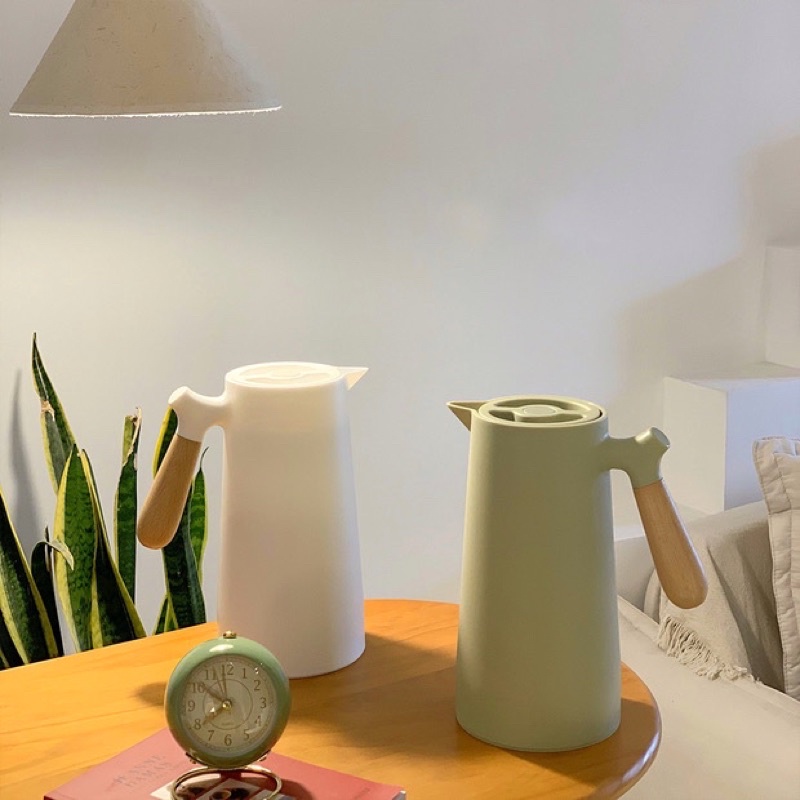 Bình nước cách nhiệt tay gỗ phong cách Nhật Bản - Décor nhà Sò