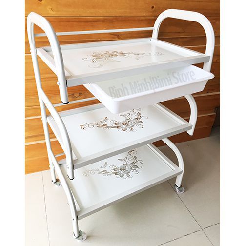 Xe đẩy kính chịu lực 3 tầng cho Spa