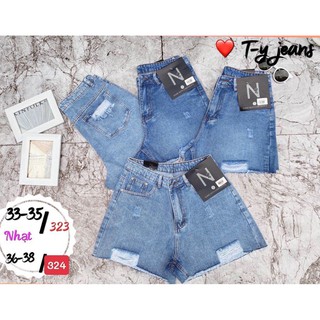Quần short jean nữ hàng bigsize đến 85kg mẫu rách nhạt