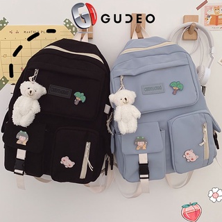 Balo Nữ Balo Đi Học Ulzzang New Pro Tặng 3 Sticker Chất Dù Mịn Nhẹ Hàng Loại 1 - GUDEO