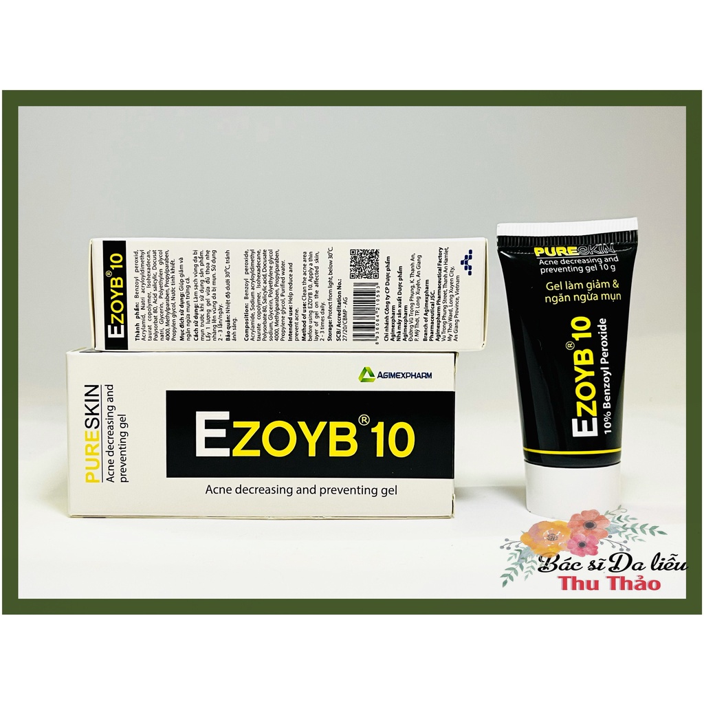 [10g] GEL GIẢM MỤN  EZOYB 10 ( BENZOYL PEROXIDE - BPO 10%)