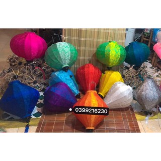 Đèn Lồng Hội An 45cm: vải Lụa sắc màu truyền thống