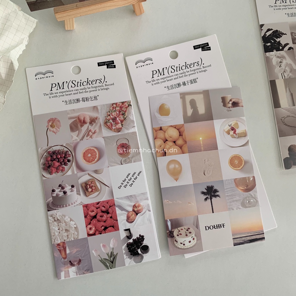 SET 2 TẤM STICKER SUMMER VIBE AESTHETIC decor journal (ảnh thật) - Tiệm nhà Chun