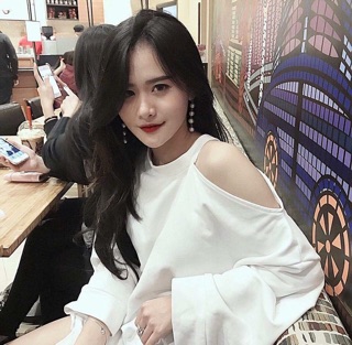 [kèm ảnh thật +clip] Áo hở vai form rộng cực chất