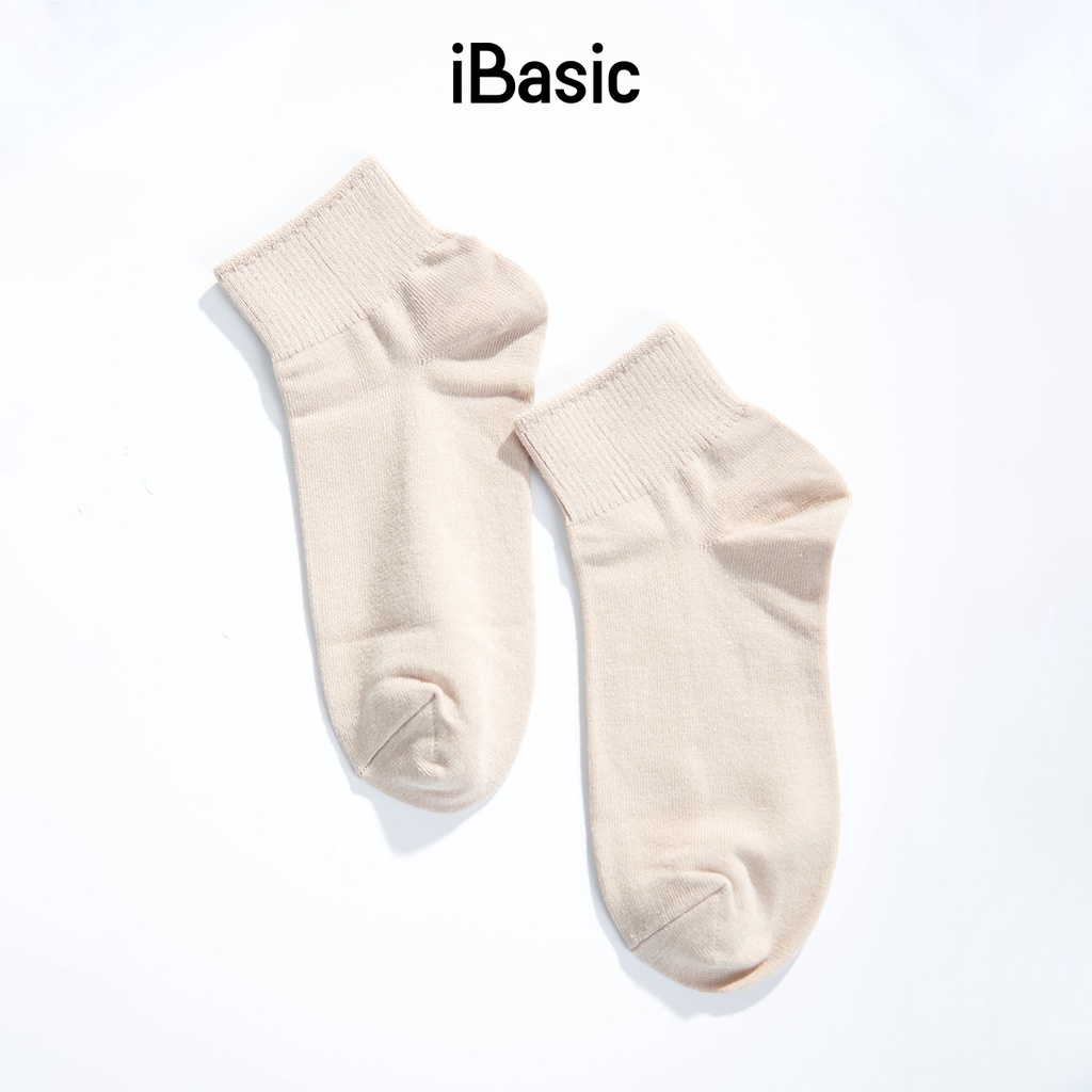 Vớ nữ cổ ngắn cotton pha nhiều màu macaron iBasic SOW001
