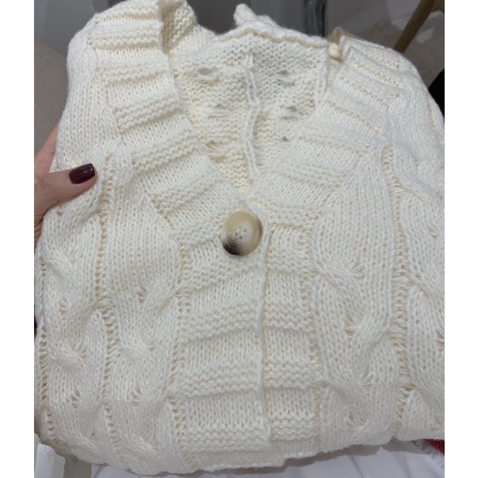 Áo CARDIGAN LEN TRƠN HAI MÀU ULZZANG FREESIZE