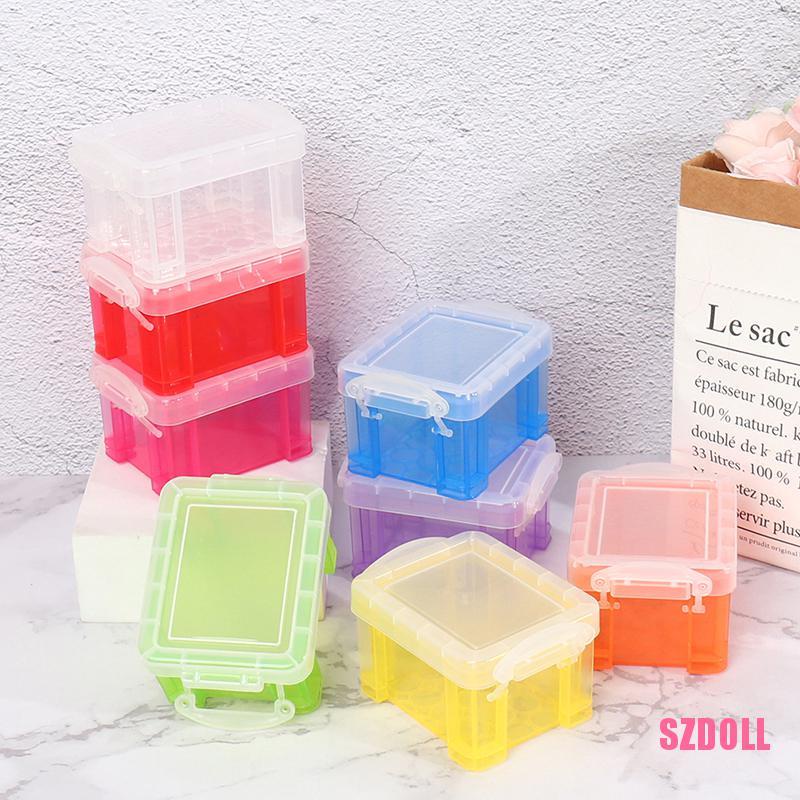 Set 2 Hộp Đựng Đồ Chơi Búp Bê Mini Bằng Nhựa Dễ Thương Cho Bé