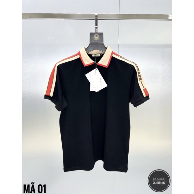 Áo cộc cổ bẻ nam, polo nam kẻ viền hoạ tiết đơn giản, chất liệu cotton from chuẩn