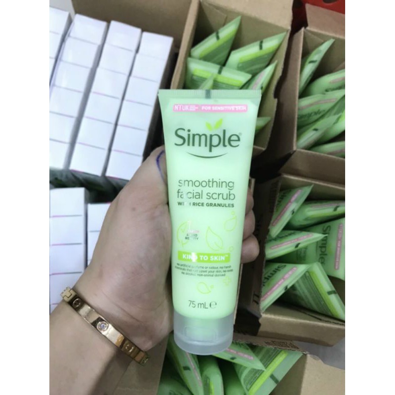 Tẩy Da Chết Simple Kind To Skin Smoothing Facial Scrub 75ml