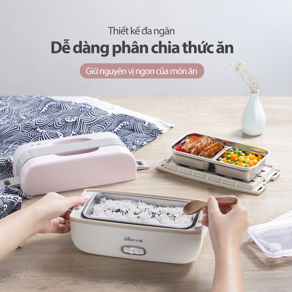 Hộp cơm điện cầm tay mini đa năng Bear DFH-B10J2 | BigBuy360 - bigbuy360.vn