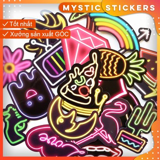 [Neon -1] SET 100 Sticker chống nước trang trí,dán xe laptop mũ bảo hiểm vali...