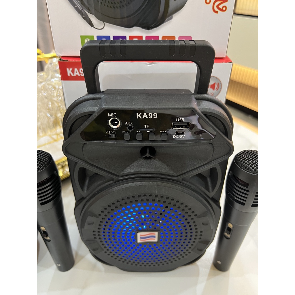 [Mã ELHACE giảm 4% đơn 300K] Loa karaoke Bluetooth KA99 Nhập Thái Lan - Kèm Mic Karaoke Nghe nhạc Thẻ Nhớ USB