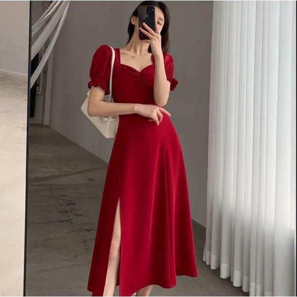 Đầm đen đầm nữ đầm dự tiệc sang trọng đầm công sở đầm thiết kế đầm dài qua gối đầm tay phồng đầm suông bigsize váy đi chơi đầm khoét eo váy dài váy công chúa váy sang chảnh váy cổ v váy sinh nhật váy cá tính váy xẻ tà