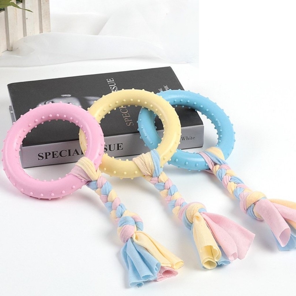 Vòng cao su đồ chơi cho chó nhỏ tập cắn - ShopPetAz