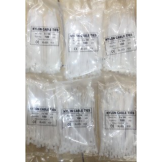 6 bịch Dây rút  nhựa trắng 100mm