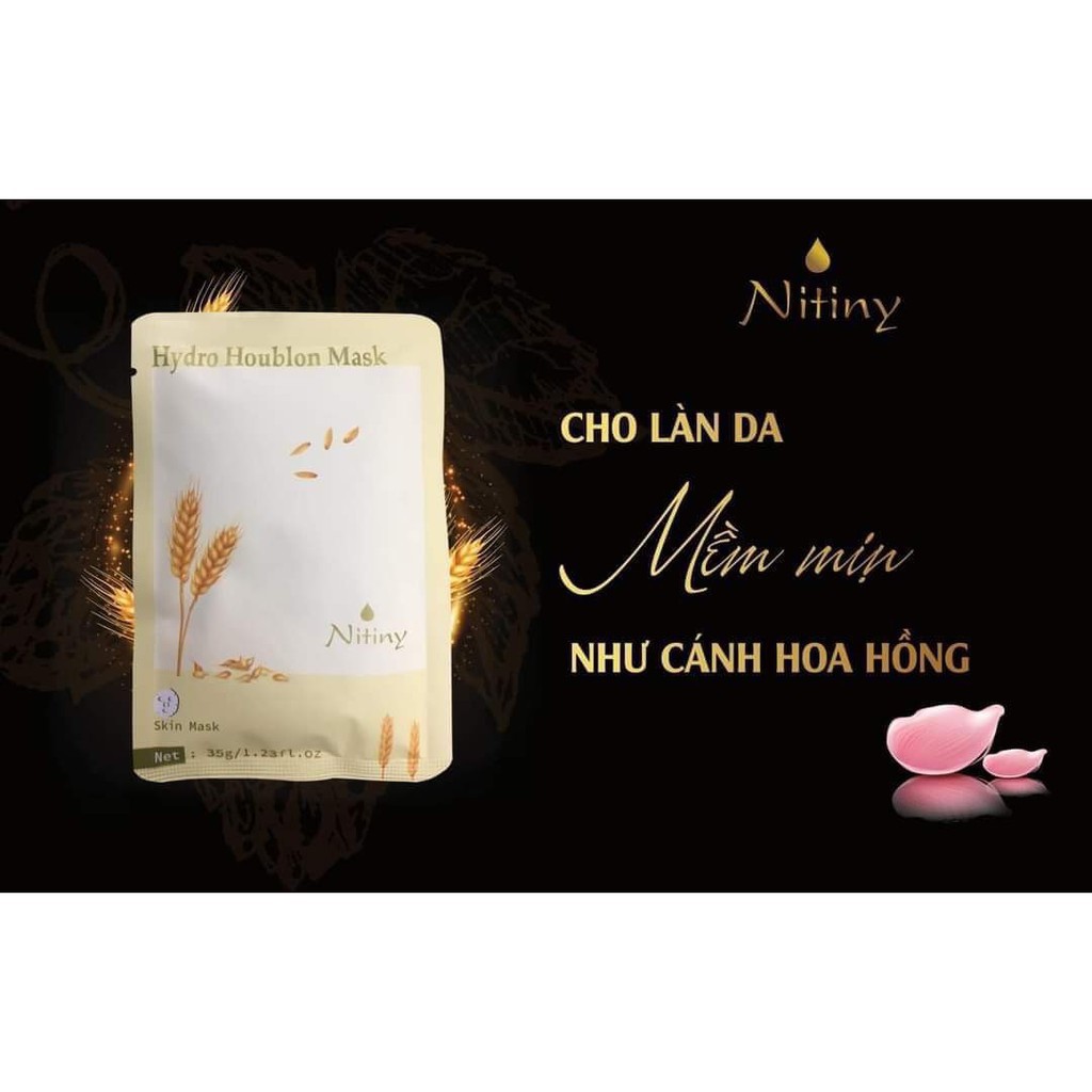 Mặt nạ hoa bia Nâng Cơ Nitiny - Hydro Houblon Mask 1 hộp 5 gói