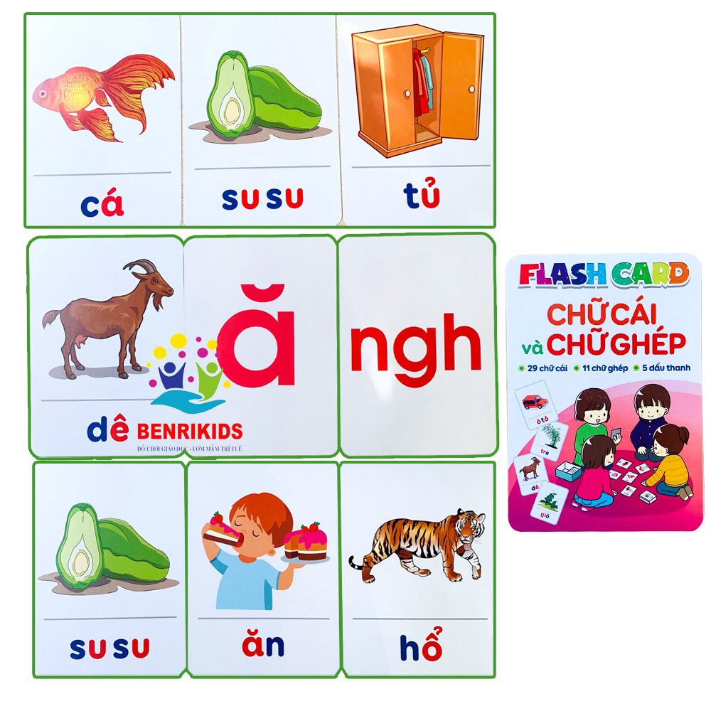 Thẻ Học Thông Minh Cho Bé Loại To Bộ Thẻ Flashcard Chữ Cái Tiếng Việt Và Chữ Ghép Đồ Chơi Giáo Dục Cho Bé