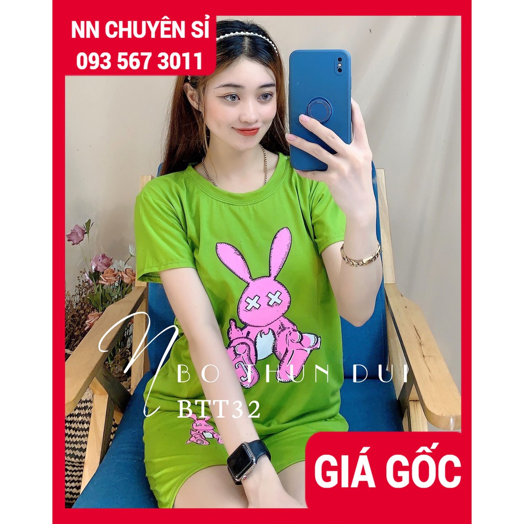 Đồ bộ nữ mặc nhà chất thun mềm mịn in hình hoạt hình in chữ dễ thương BTT tổng hợp