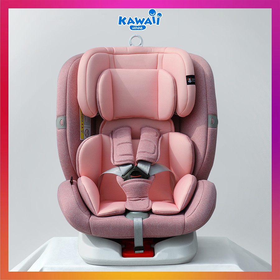 Ghế ngồi ô tô cho bé Kawaii Home, ghế ngồi ô tô cho trẻ em từ sơ có thể xoay 360 độ an toàn