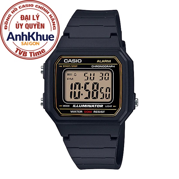 Đồng hồ nam dây nhựa Casio Standard chính hãng Anh Khuê W-217H-9AVDF (41mm)