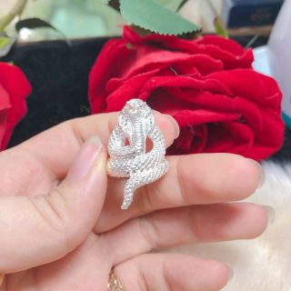 Nhẫn bạc hình rắn thời trang, độc đáo