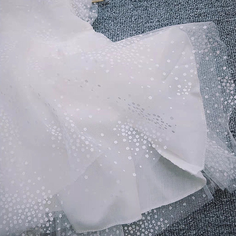 Đầm Xòe Công Chúa Màu Trắng Cánh Bướm Dễ Thương Cho Bé Gái