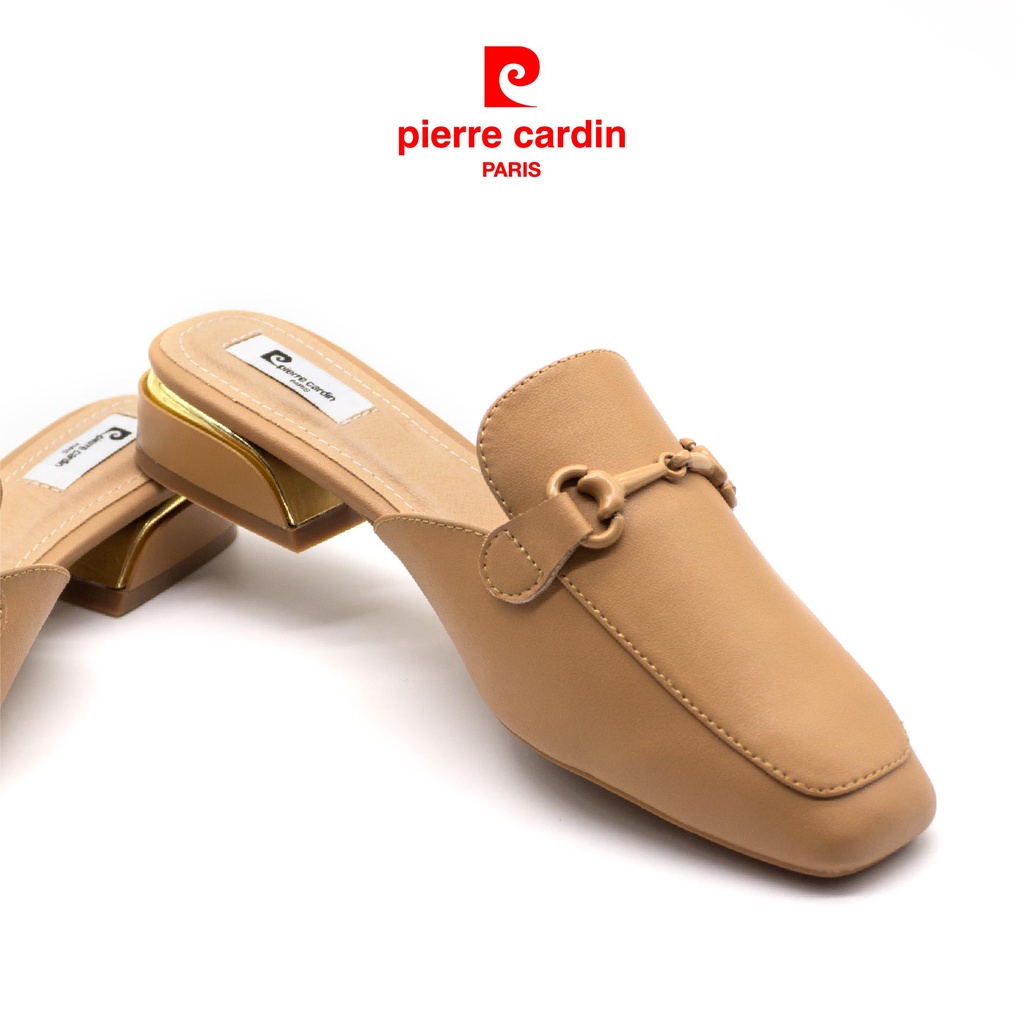 Giày Mules Nữ, Mũi Vuông, Chất Liệu Da Cao Cấp Pierre Cardin - PCWFWSF 163