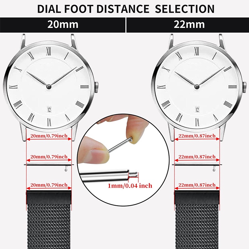 Dây đeo đồng hồ 20mm 22mm cho samsung galaxy watch 6/5/4/3 classic / active 2/3 / gear s3 frontier smart watch strap magnetic bracelet band for gt2 gt3 pro amazfit gts 2 mini / bip u