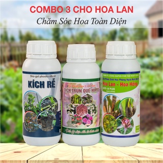 Bộ 3 sản phẩm chăm sóc hoa lan toàn diện - Kích rễ, trị nấm, dịch trùn quế