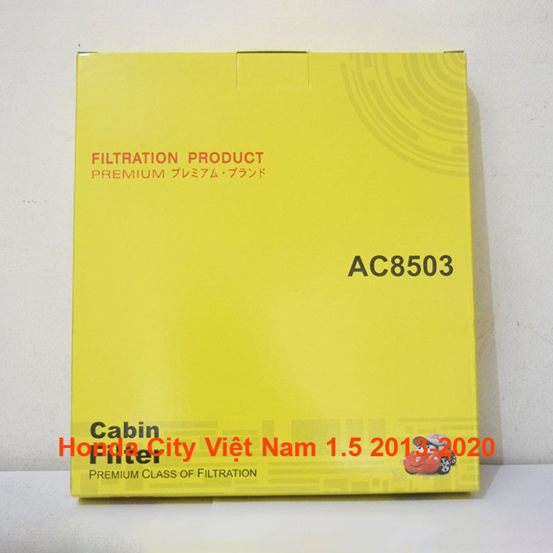 Lọc gió điều hòa AC8503-3 dành cho Honda City Việt Nam 1.5 2013, 2014, 2015, 2016, 2017, 2018, 2019, 2020 80292-TJA-H01