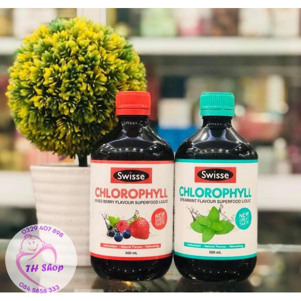 Nước Uống Diệp Lục Swisse Chlorophyll 500ml Thanh Lọc Cơ Thể
