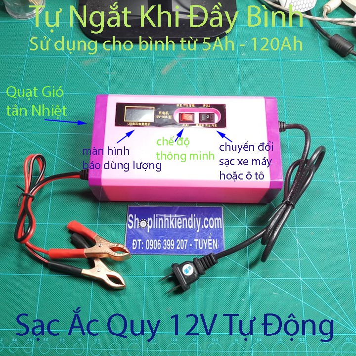 sạc ắc quy thông minh - có leb hiển thị