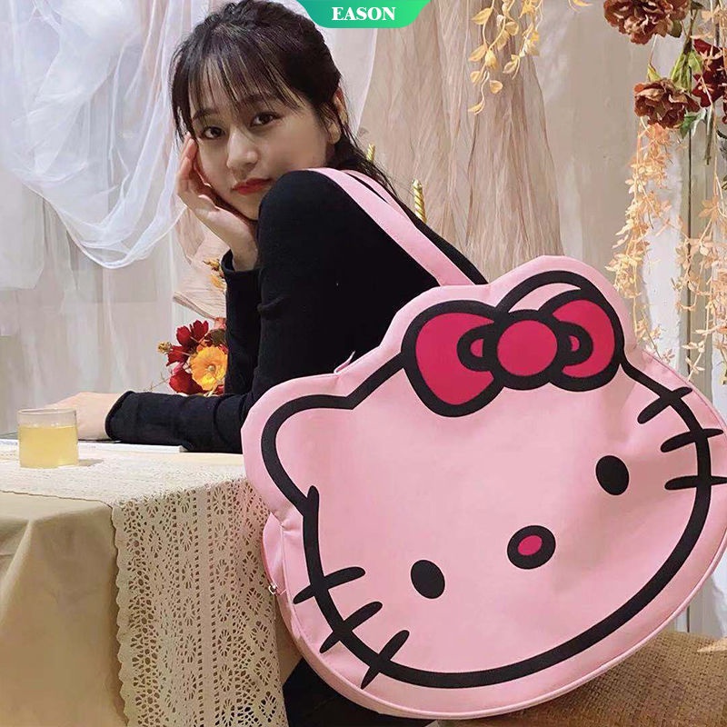 Sanrio Túi Xách Đeo Vai Hoạt Hình Hello Kitty Sức Chứa Lớn 2021 Thời Trang Cho Nữ