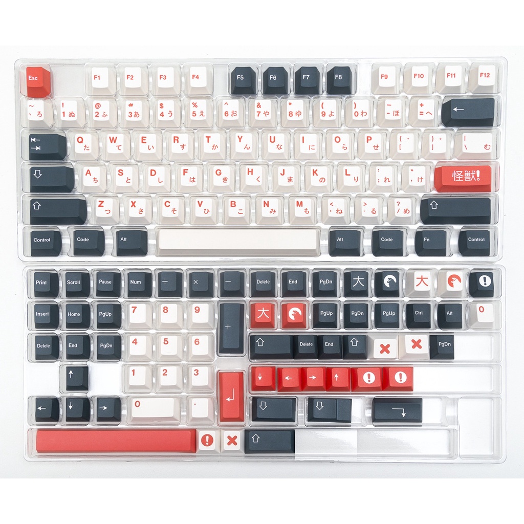 140 Phím Kaiju Keycaps Cherry Profile Anime PBT DYE SUB Bàn phím cơ học Keycap